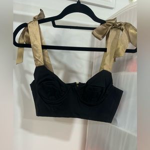 Black Corset Crop